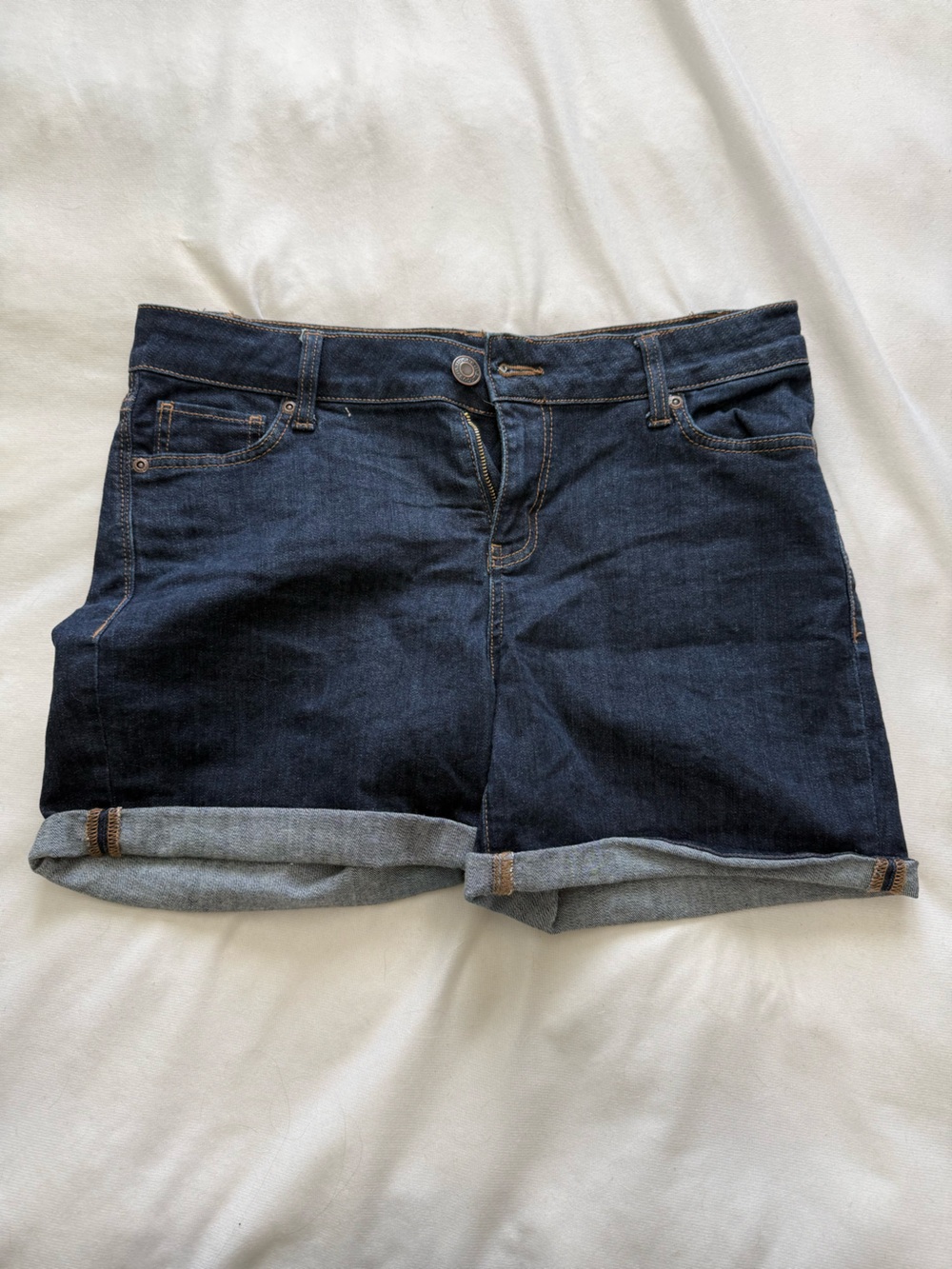 Maurices Dark Indigo Cuffed Jean Shorts